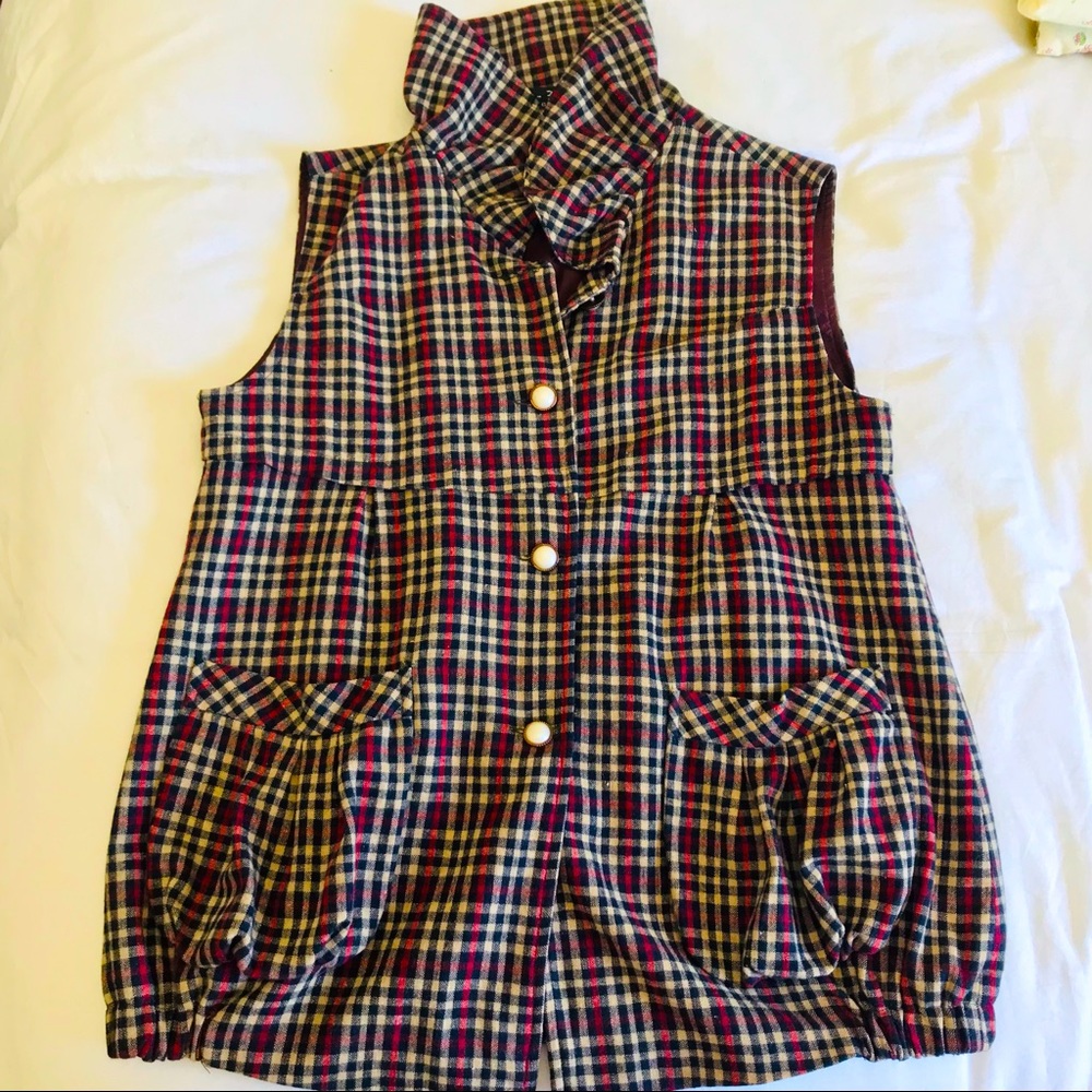 Art To Wear Button Front Vest with Detail | XXXL